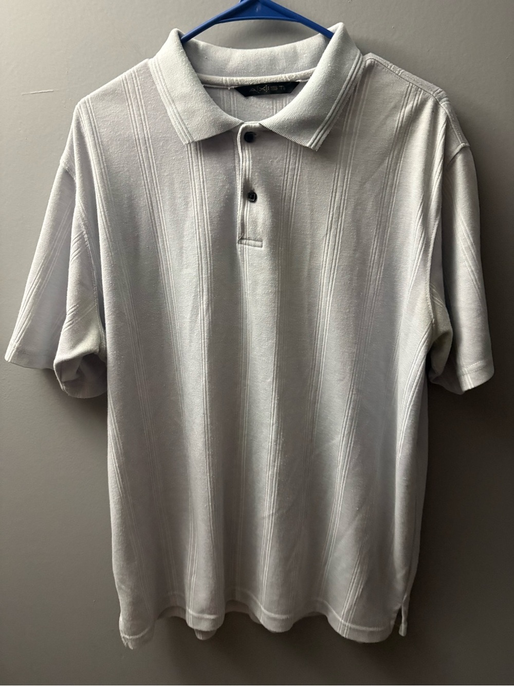 Axist Light Gray Textured Polo Shirt